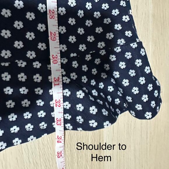 Hutch NWT by Anthropologie Women’s Jenessa Floral Flounce Mini Dress Navy Blue 8 - Picture 15 of 16